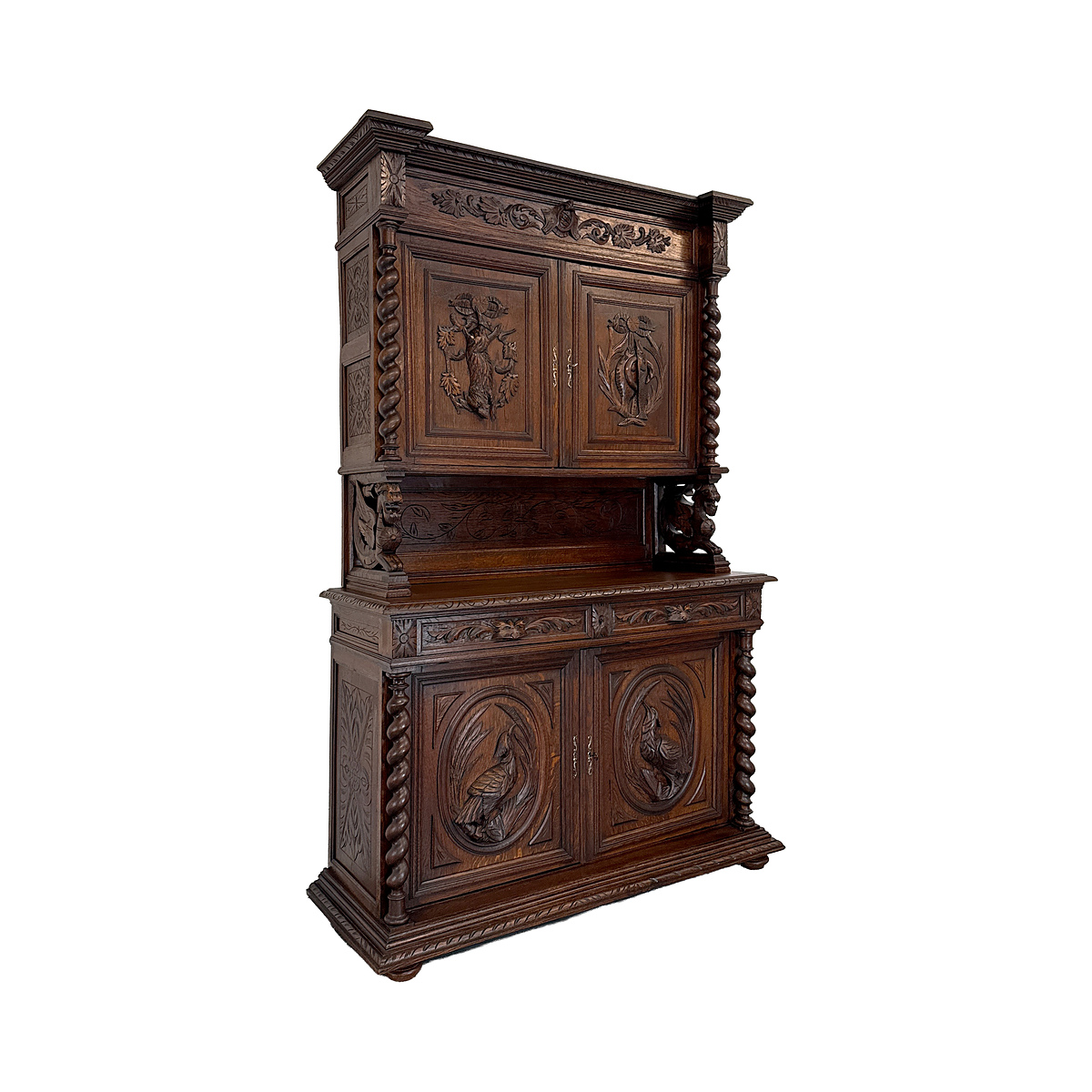Buffet Neorenaissance um 1880 Eiche massiv B: 144 cm