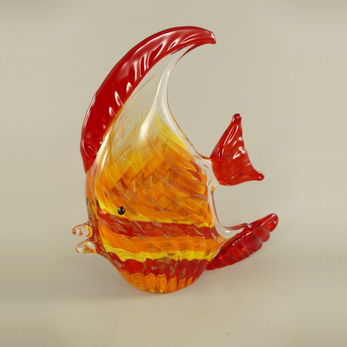 Glasfigur Fisch mehrfarbig 20 cm Murano-Stil Wohnzimmer