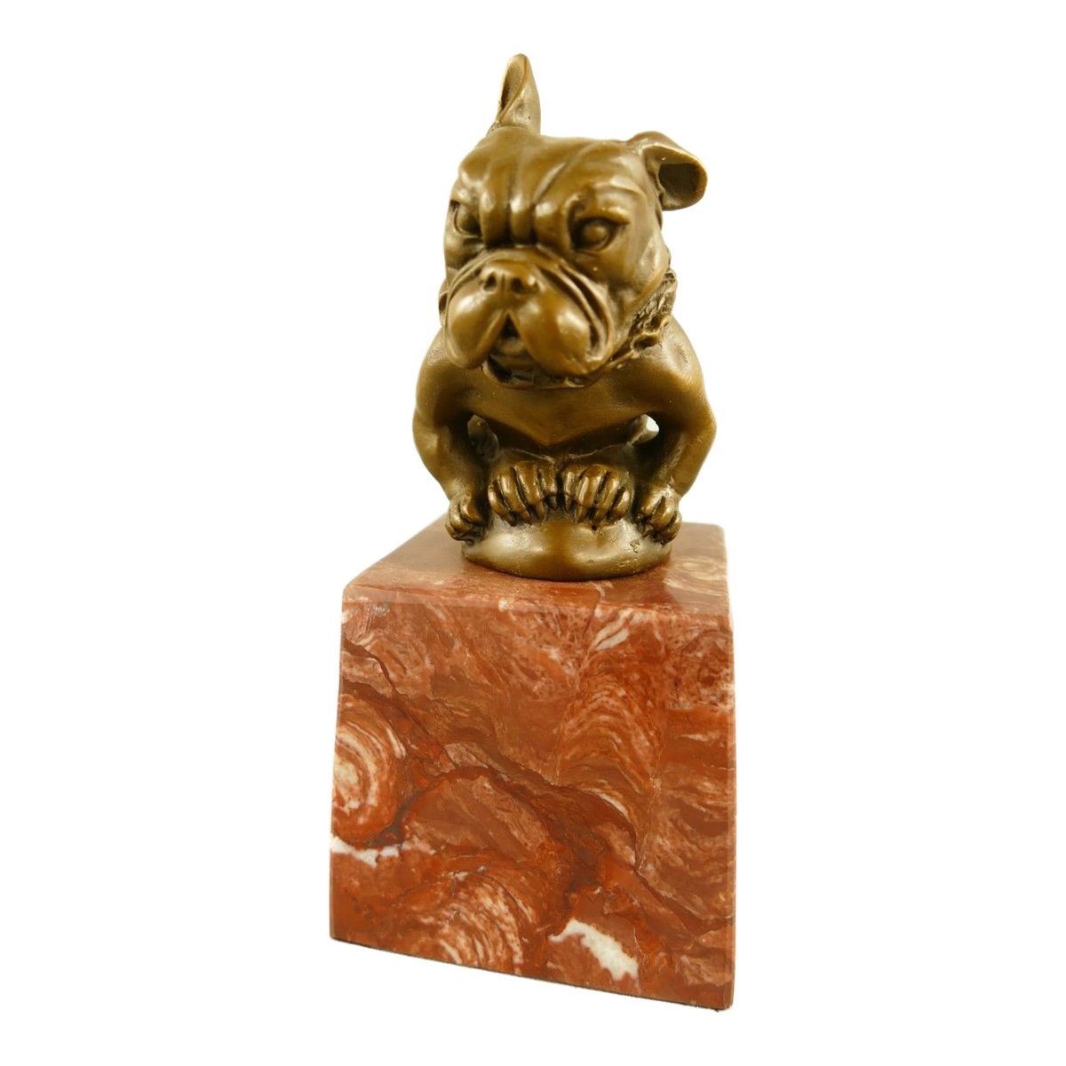 Bronzefigur Hund 16 cm Tierfigur Antik-Stil Wohnzimmer