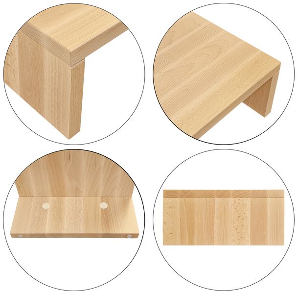 Monitorerhöhung Aus Massiver Buche – 70x30x10 Cm, Podest Für Bildschirm & TV (Handarbeit)