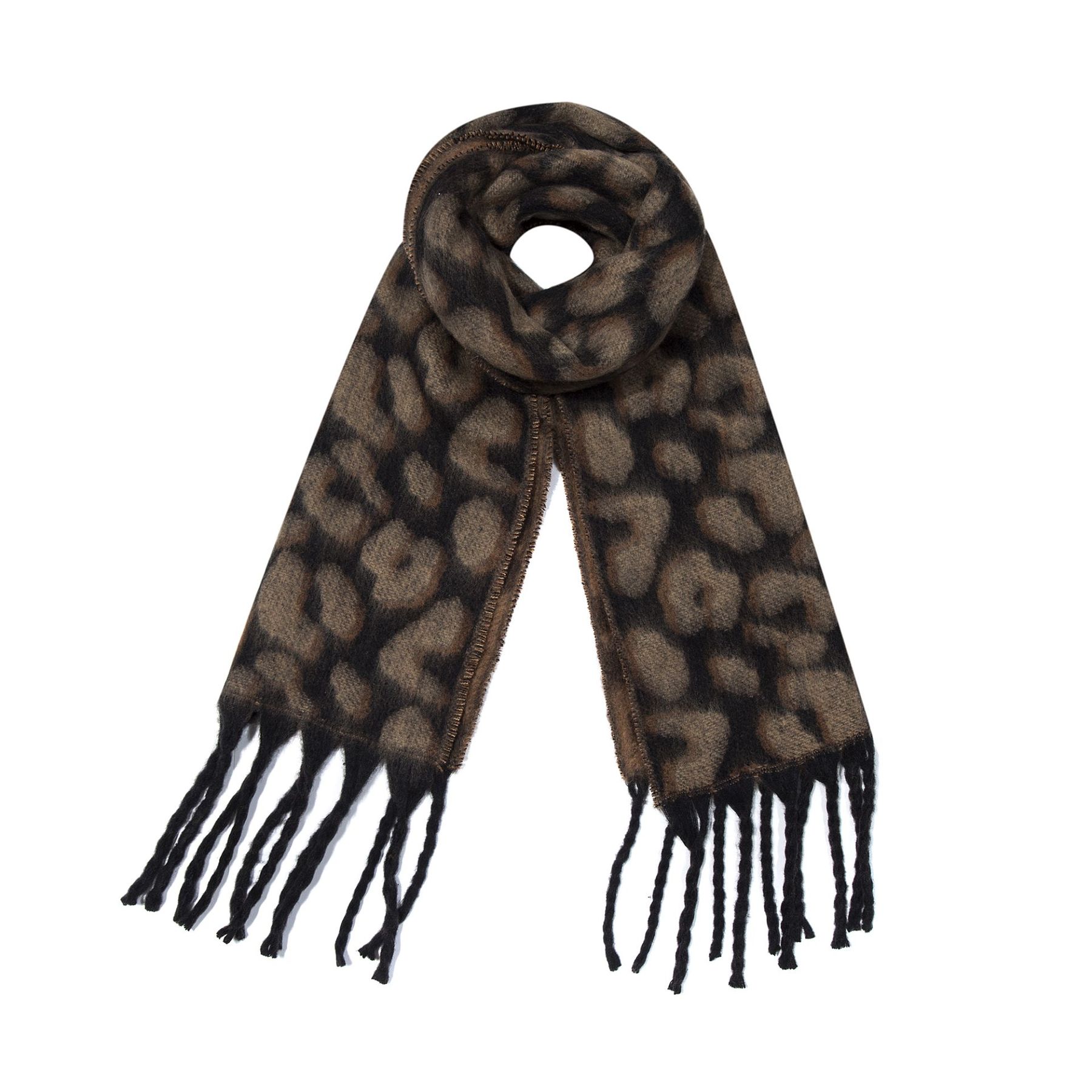 Wollschal Leopardenmuster Lang Warm Kuschelig Leicht Wollschal Leopardenmuster Lang Warm Kuschelig Leicht