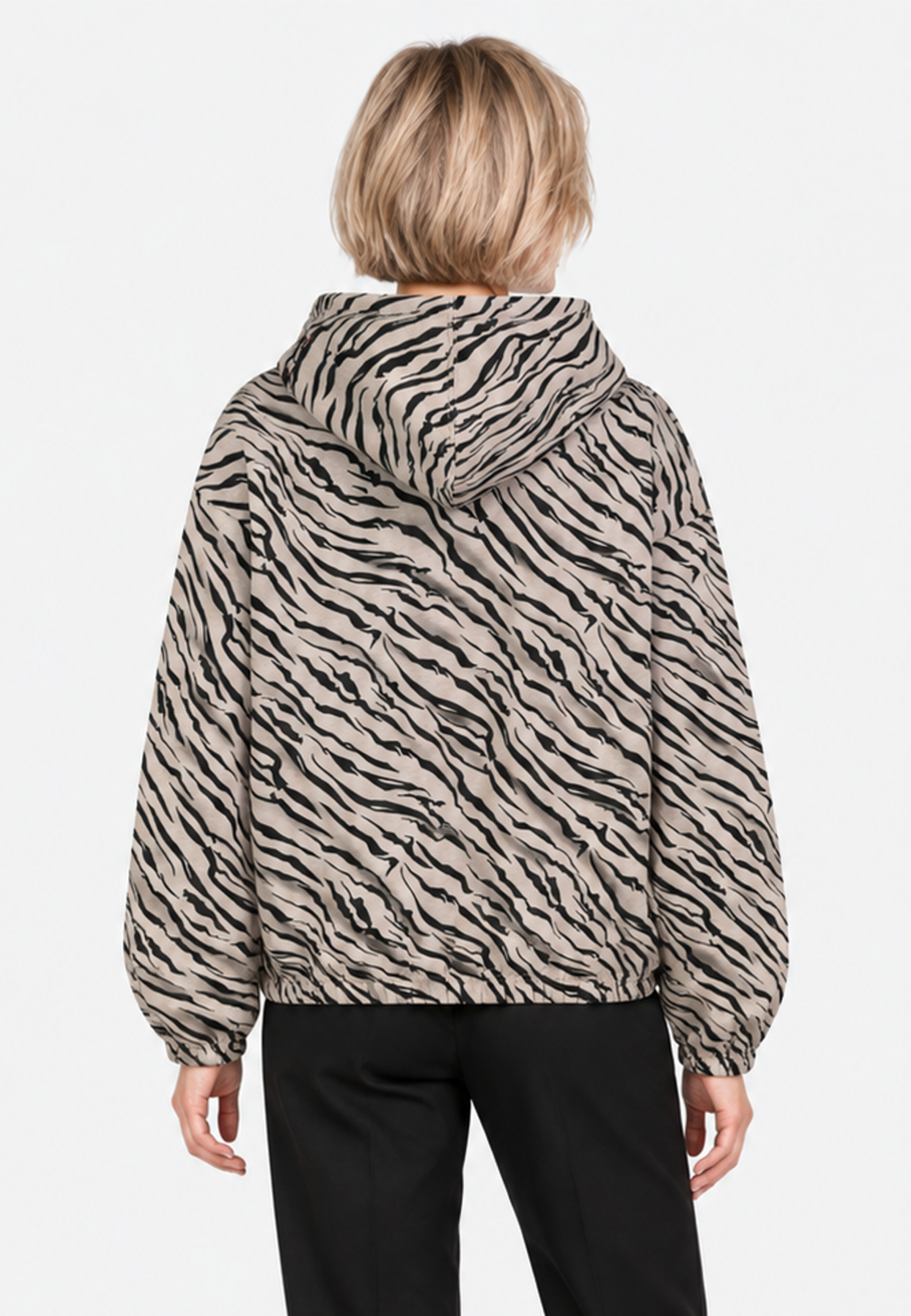 Kapuzenpullover Animalprint Langarm Elastischer Bund Kapuzenpullover Animalprint Langarm Elastischer Bund