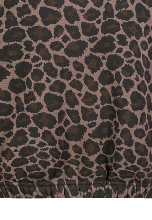 Eight 2 Nine Kapuzenpullover Animalprint Langarm Elastischer Bund – Dunkelbraun, Bild 5