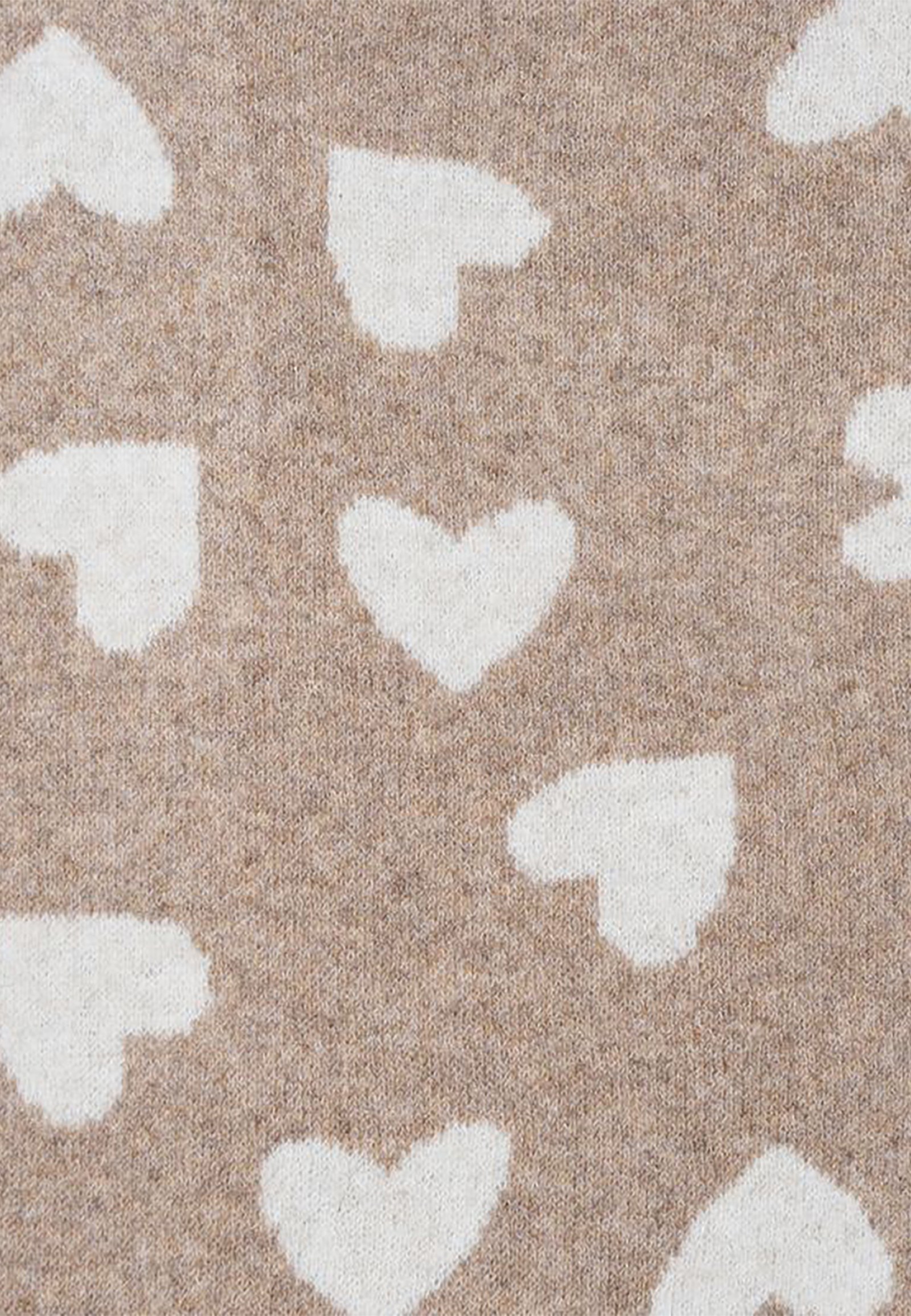 Dreieckstuch Herzmuster Weiche Strickoptik Spitz Zulaufend Dreieckstuch Herzmuster Weiche Strickoptik Spitz Zulaufend