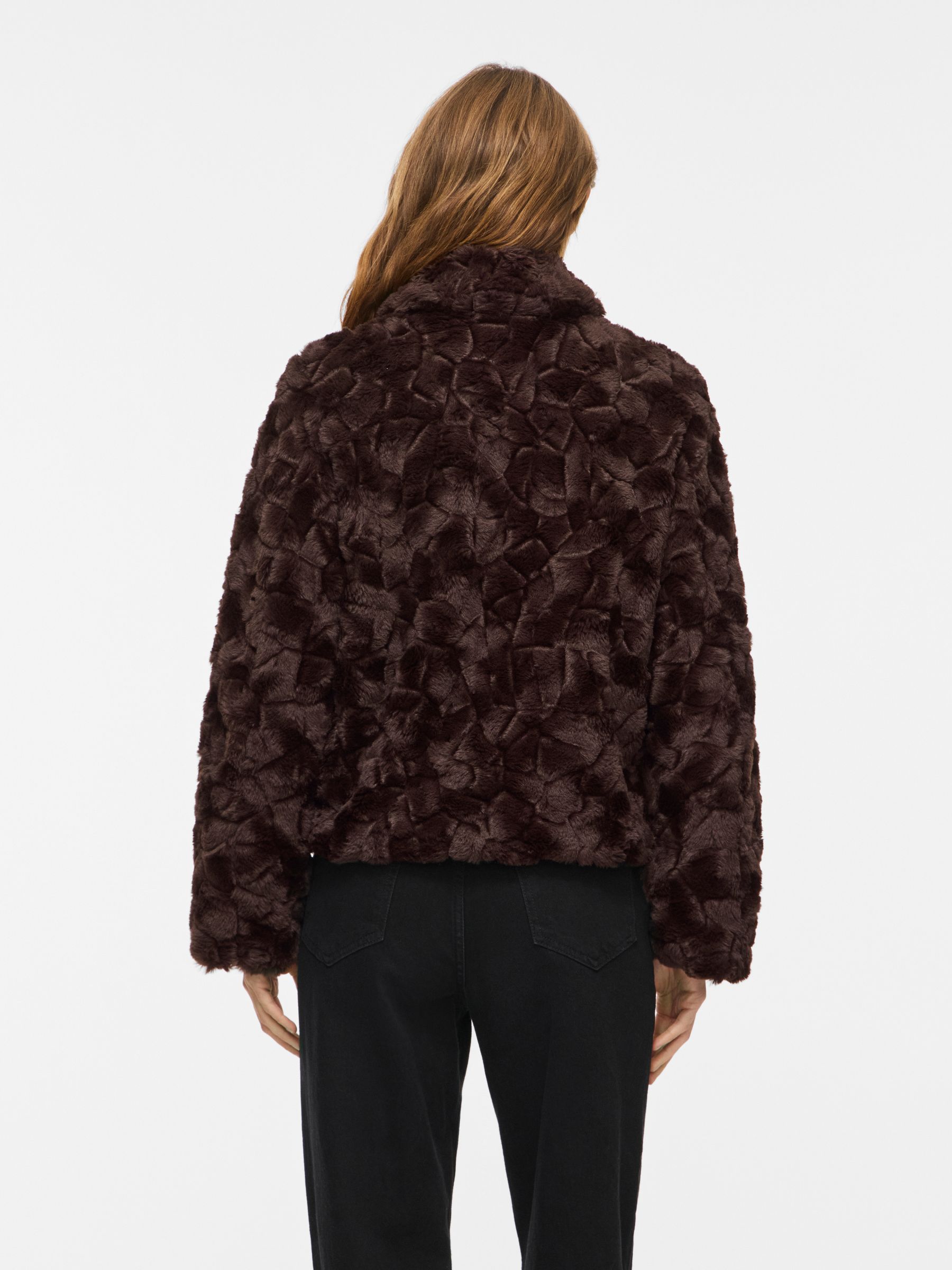 14116061_5022137_3.jpg Stilvolle Jacke Kunstfell Langarm Knopfleiste Unifarben