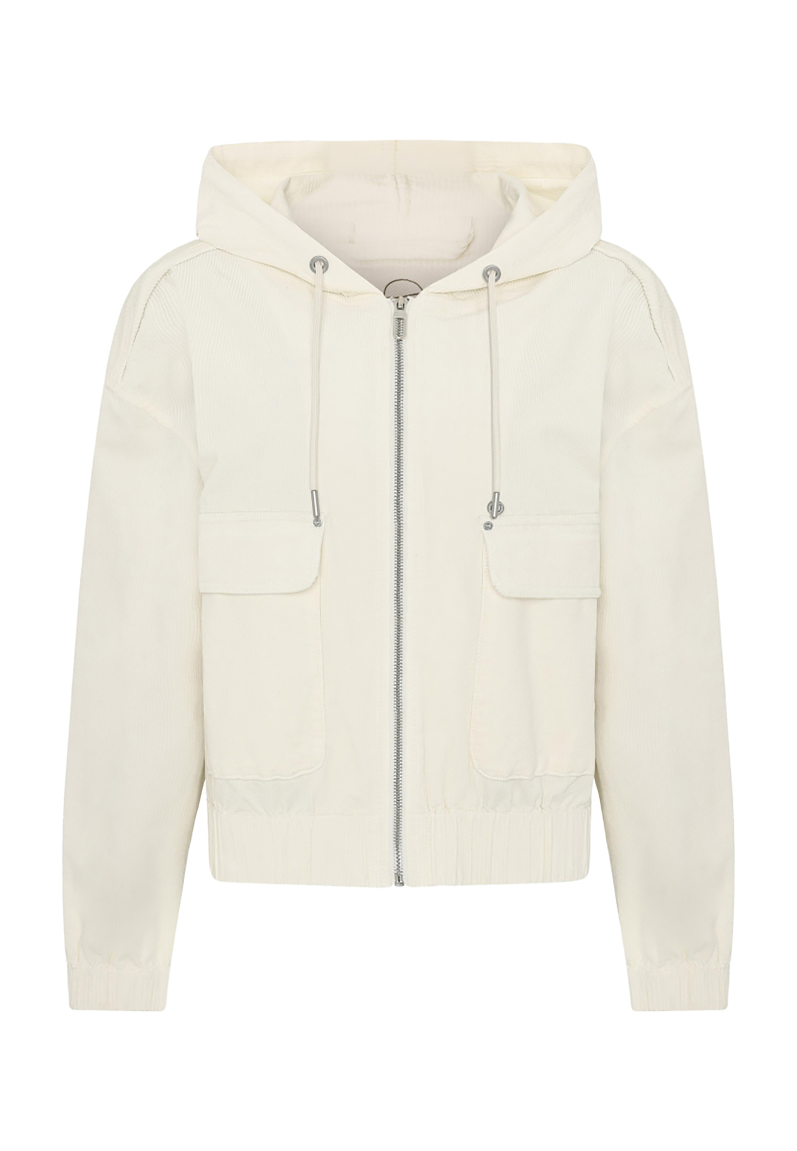 Kurzjacke Kapuze Frontreißverschluss Cordstruktur Modisch Kurzjacke Kapuze Frontreißverschluss Cordstruktur Modisch