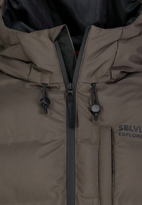 Sublevel Winterjacke Kapuze Steppoptik Brusttasche Rippbündchen – Grün, Bild 5