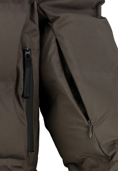 Sublevel Winterjacke Kapuze Steppoptik Brusttasche Rippbündchen – Grün, Bild 6