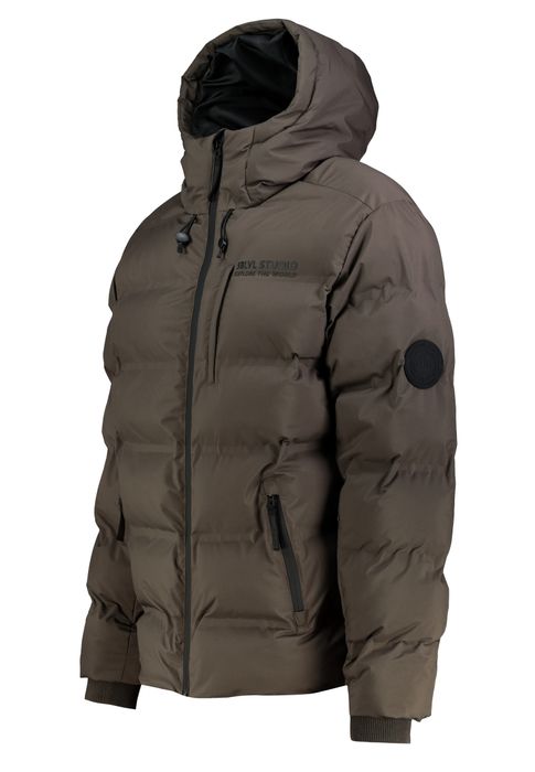 Sublevel Winterjacke Kapuze Steppoptik Brusttasche Rippbündchen – Grün, Bild 3