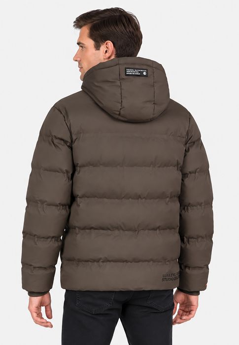 Sublevel Winterjacke Kapuze Steppoptik Brusttasche Rippbündchen – Grün, Bild 10