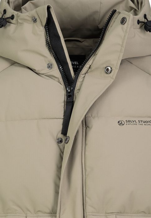 Sublevel Sublevel Modische Winterjacke Unifarben Kapuze Reißverschluss – Grün, Bild 5