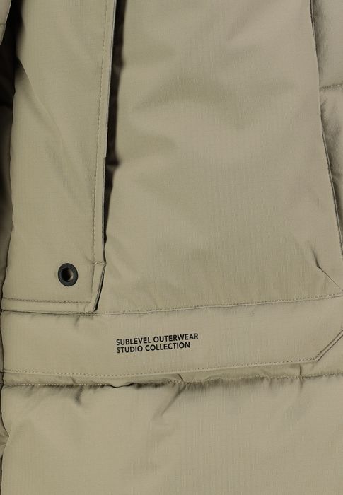 Sublevel Sublevel Modische Winterjacke Unifarben Kapuze Reißverschluss – Grün, Bild 6