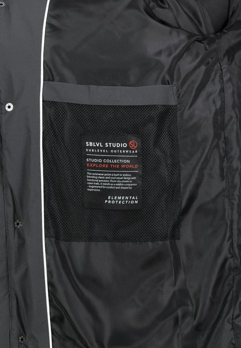 Sublevel Sublevel Modische Winterjacke Unifarben Kapuze Reißverschluss – Dunkelgrau, Bild 8