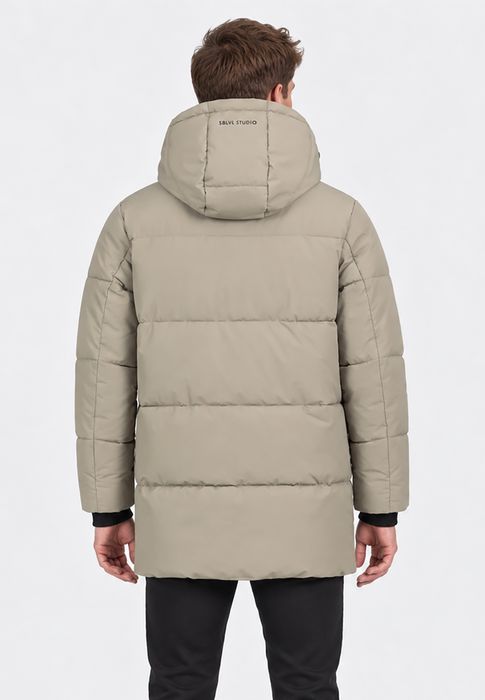 Sublevel Sublevel Modische Winterjacke Unifarben Kapuze Reißverschluss – Grün, Bild 9