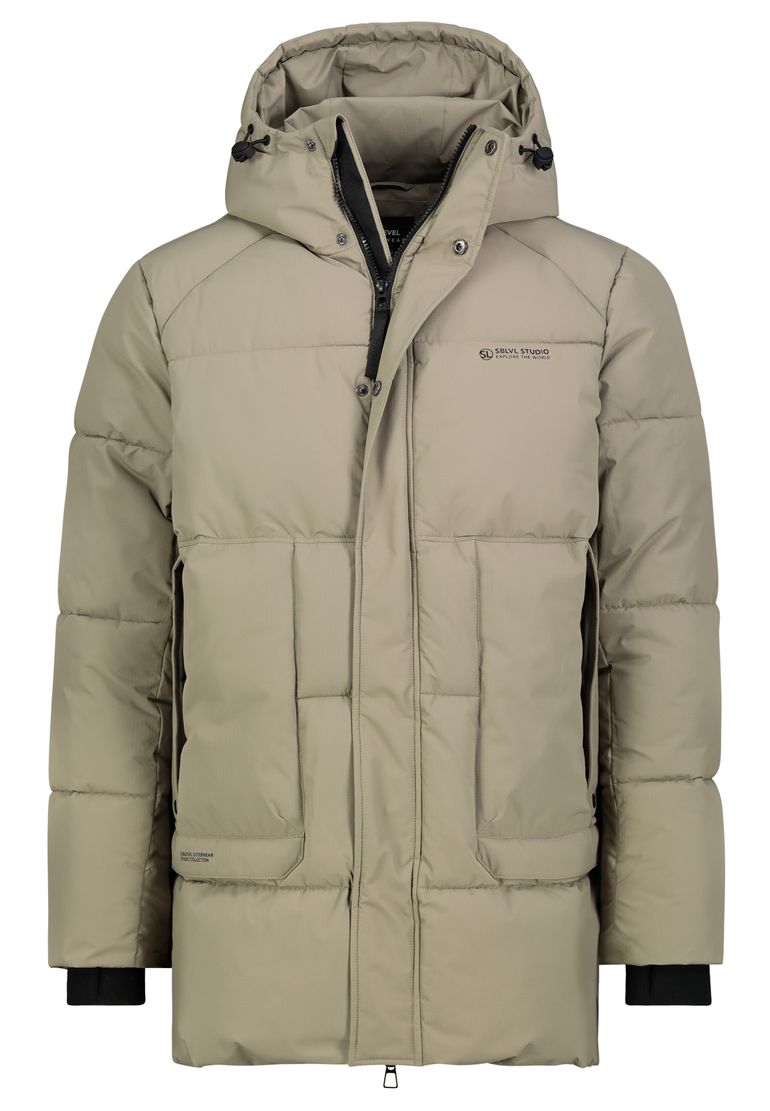 Sublevel Sublevel Modische Winterjacke Unifarben Kapuze Reißverschluss – Grün, Bild 1