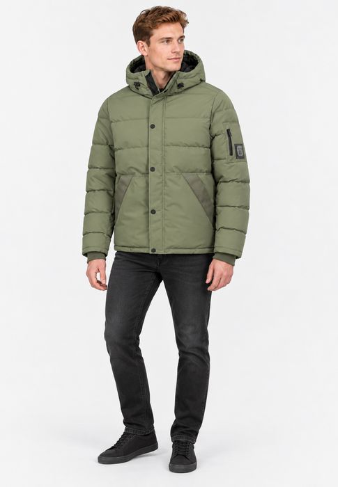 Eight 2 Nine Winterjacke Kapuze Steppoptik Druckknopfleiste Ärmeltasche – Grün, Bild 5
