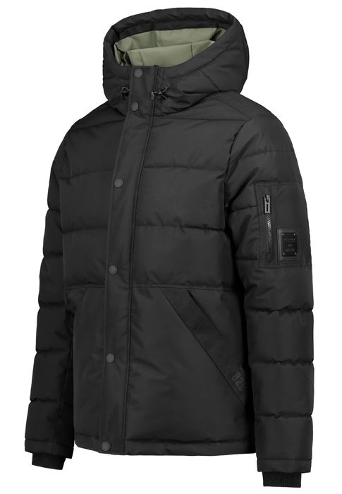 Eight 2 Nine Winterjacke Kapuze Steppoptik Druckknopfleiste Ärmeltasche – Schwarz, Bild 3