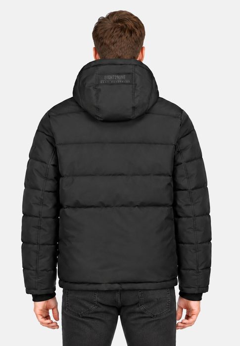 Eight 2 Nine Winterjacke Kapuze Steppoptik Druckknopfleiste Ärmeltasche – Schwarz, Bild 8