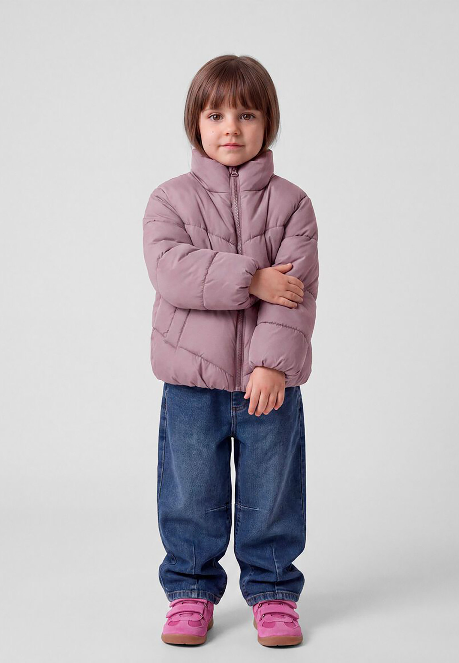 Pufferjacke Stehkragen Frontreißverschlus Schlitztaschen Pufferjacke Stehkragen Frontreißverschlus Schlitztaschen