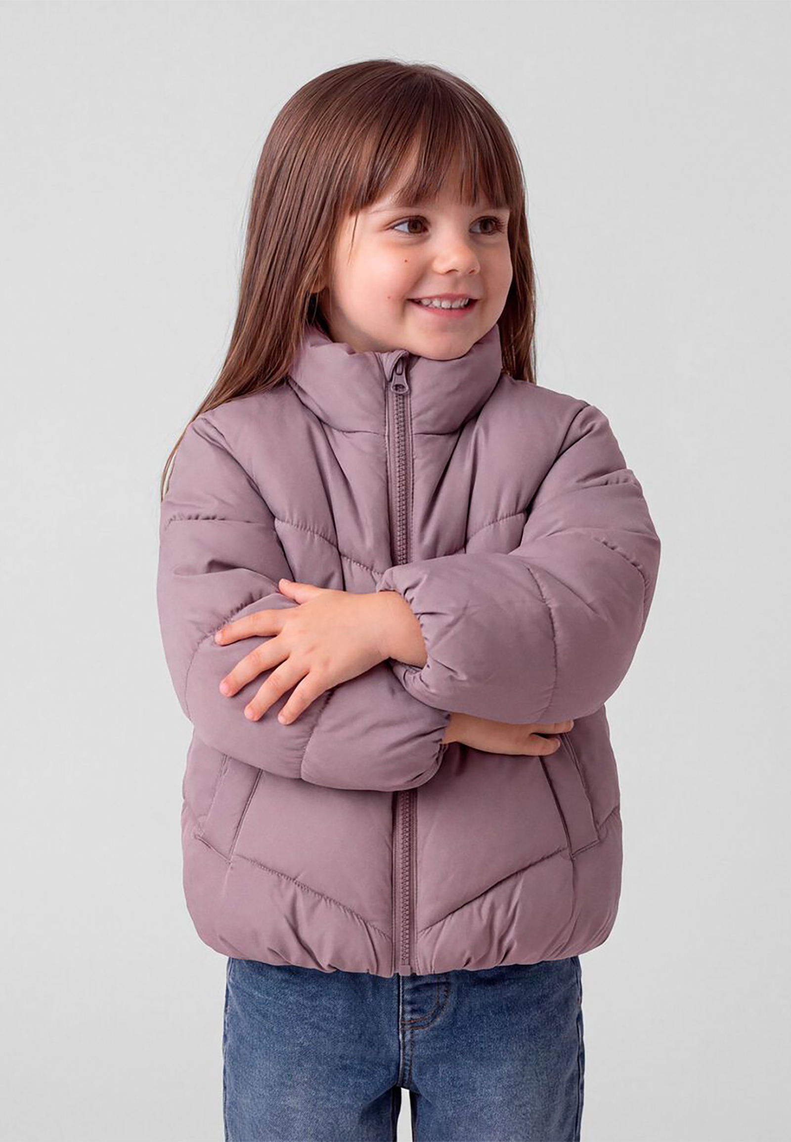 Pufferjacke Stehkragen Frontreißverschlus Schlitztaschen Pufferjacke Stehkragen Frontreißverschlus Schlitztaschen