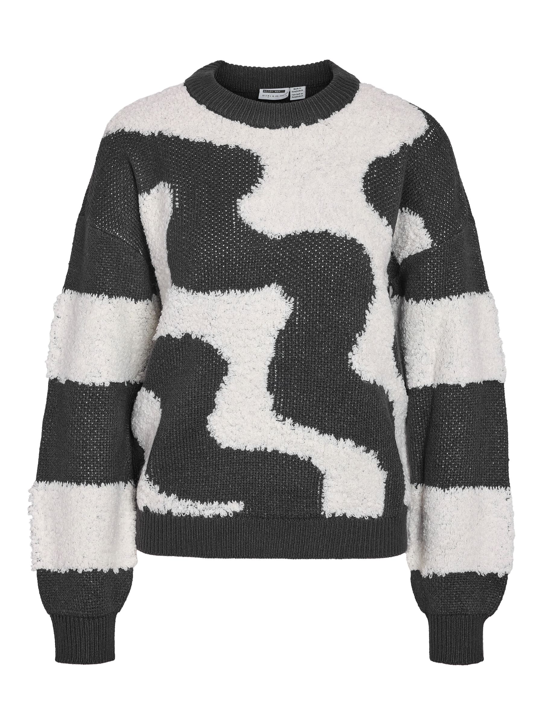 27038042_5044984.jpg Strickpullover Rundhalsausschnitt Langarm Strukturmuster