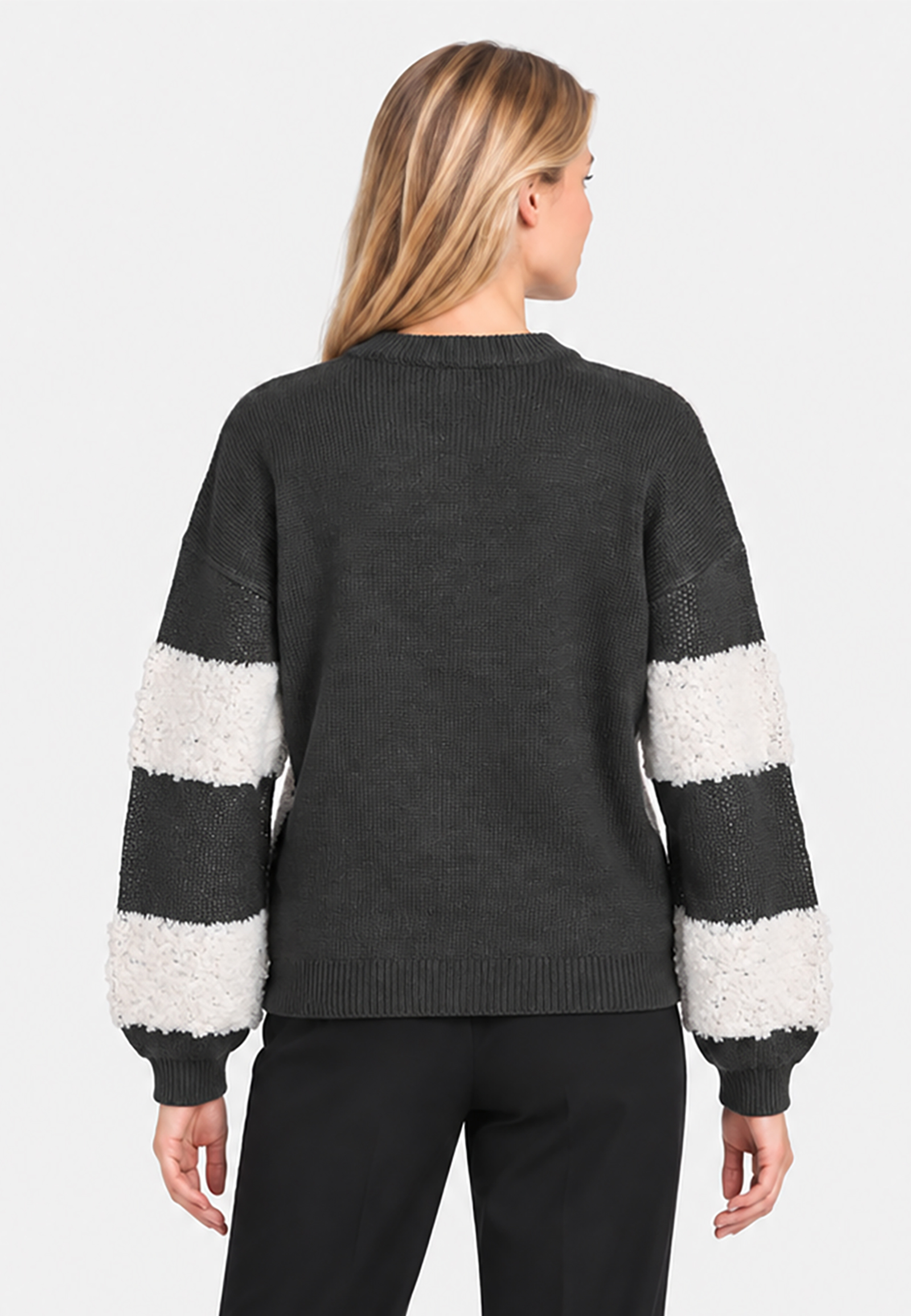Strickpullover Rundhalsausschnitt Langarm Strukturmuster Strickpullover Rundhalsausschnitt Langarm Strukturmuster