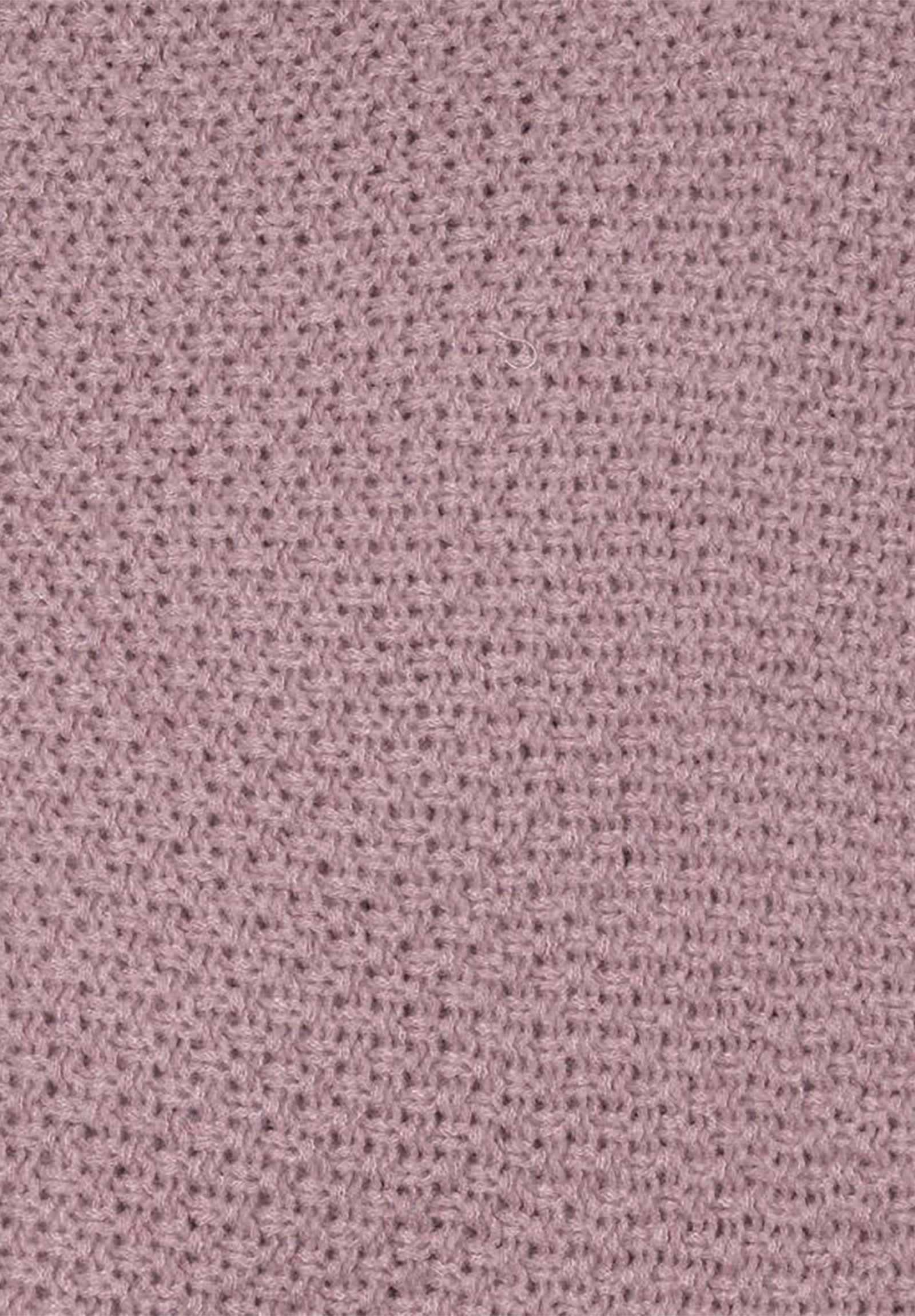 810419_73bff205a8cbf7fa253ea526833e03ed_001.jpg Dreieckstuch Offene Strickstruktur Umlaufender Fransenrand