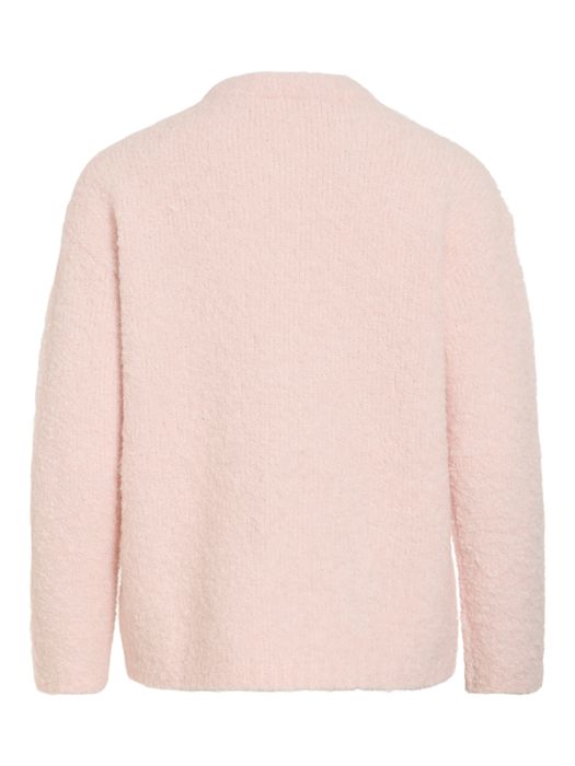 Vila Klassischer Strickpullover Rundhalsausschnitt Einfarbig – Rosa, Bild 7