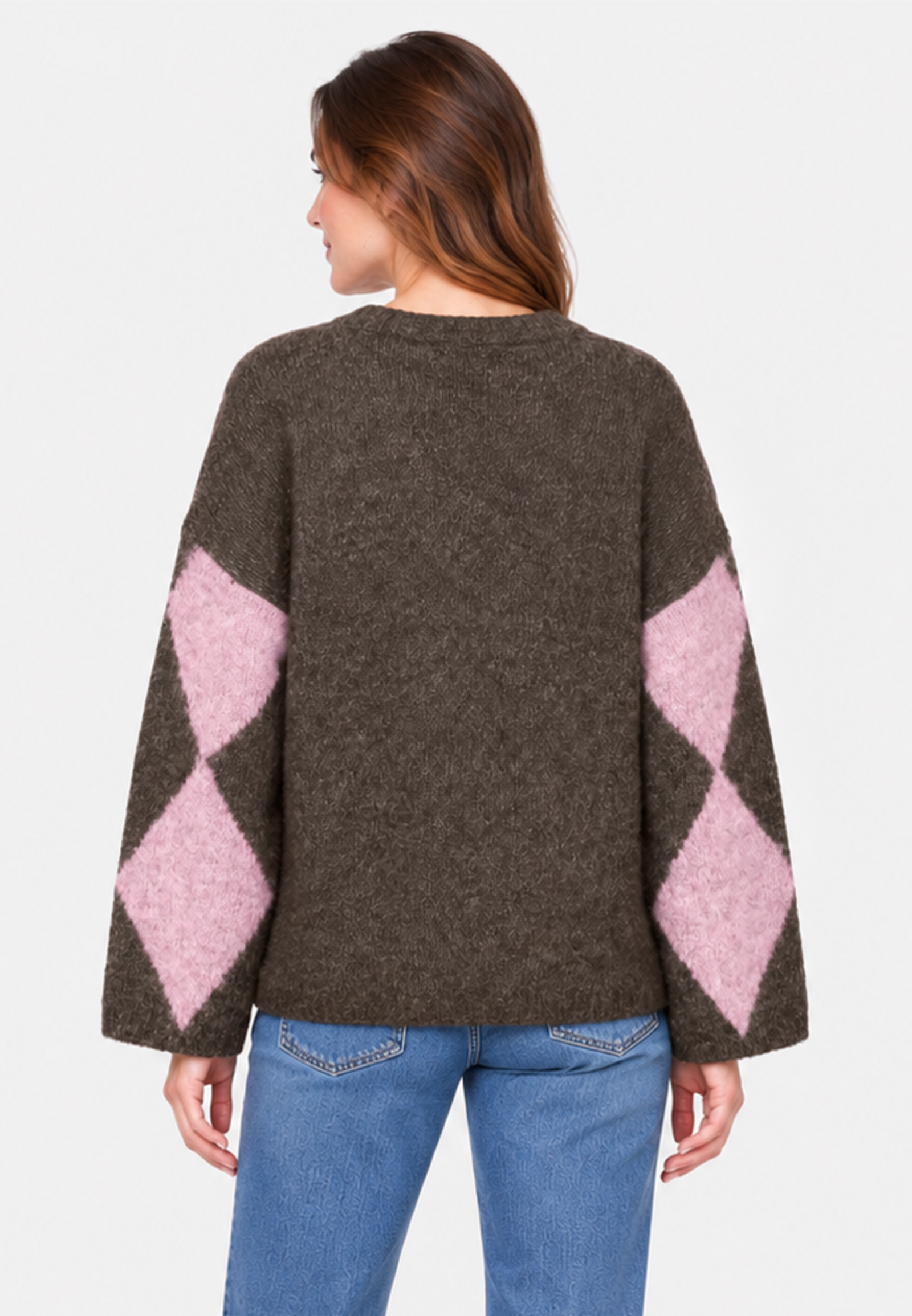 Kuschliger Strickpullover Rautenmuster Relaxed Fit Kuschliger Strickpullover Rautenmuster Relaxed Fit