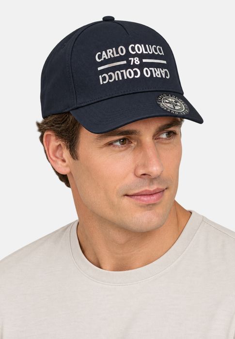 Carlo Colucci Basecap Logostreifen Verstärkter Schirm Weitenverstellbar – Schwarz, Bild 3