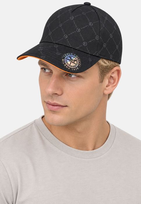 Carlo Colucci Basecap Logostreifen Verstärkter Schirm Weitenverstellbar – Weiß, Bild 3