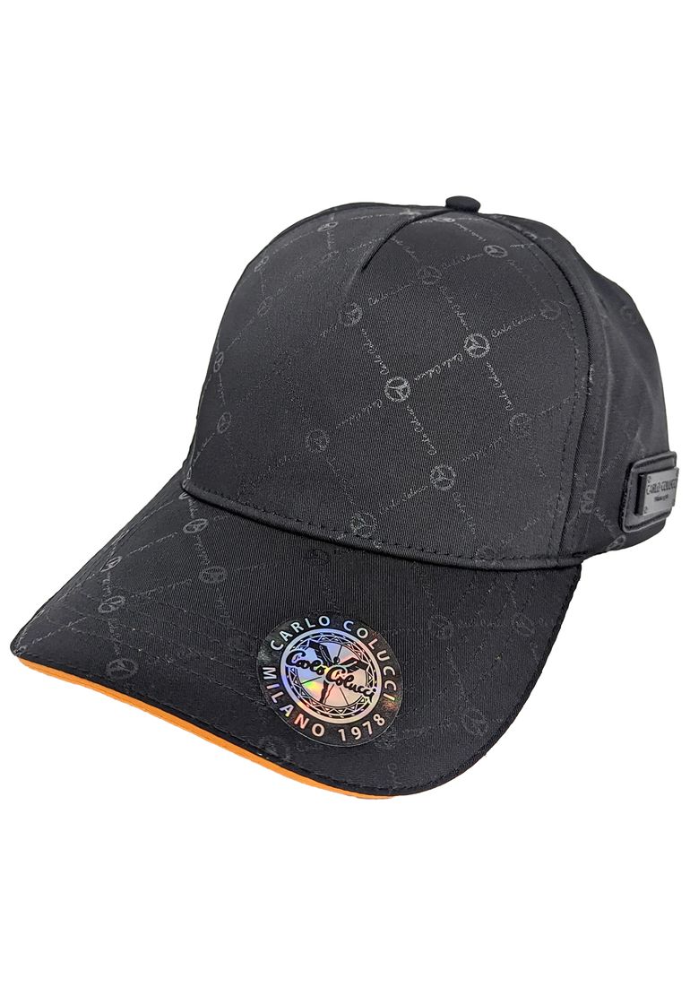 Carlo Colucci Basecap Logostreifen Verstärkter Schirm Weitenverstellbar – Weiß, Bild 1