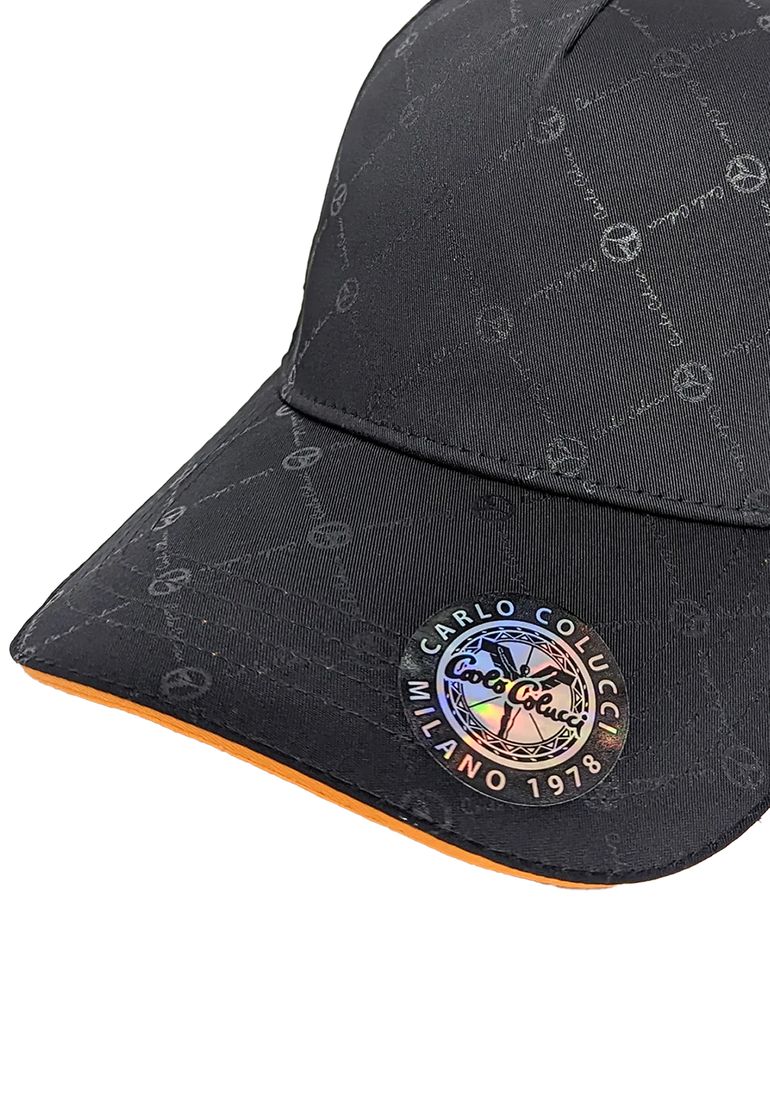 Carlo Colucci Basecap Logostreifen Verstärkter Schirm Weitenverstellbar – Weiß, Bild 2