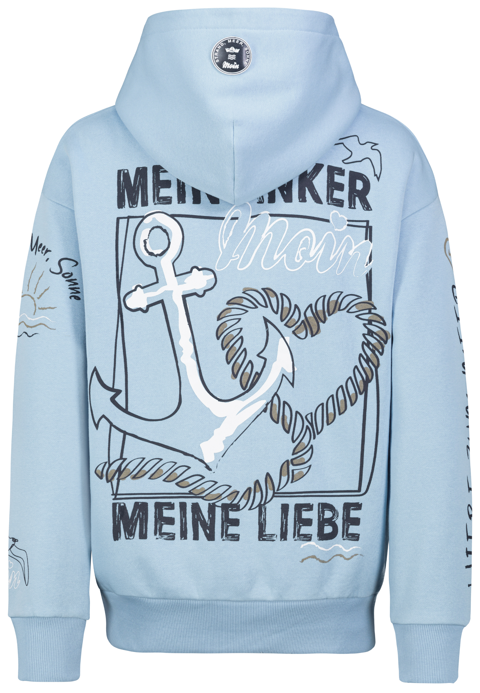 D10600BA02743-_19200_006.jpg Kapuzenpullover Rippbündchen Motivprint Eingriffstasche