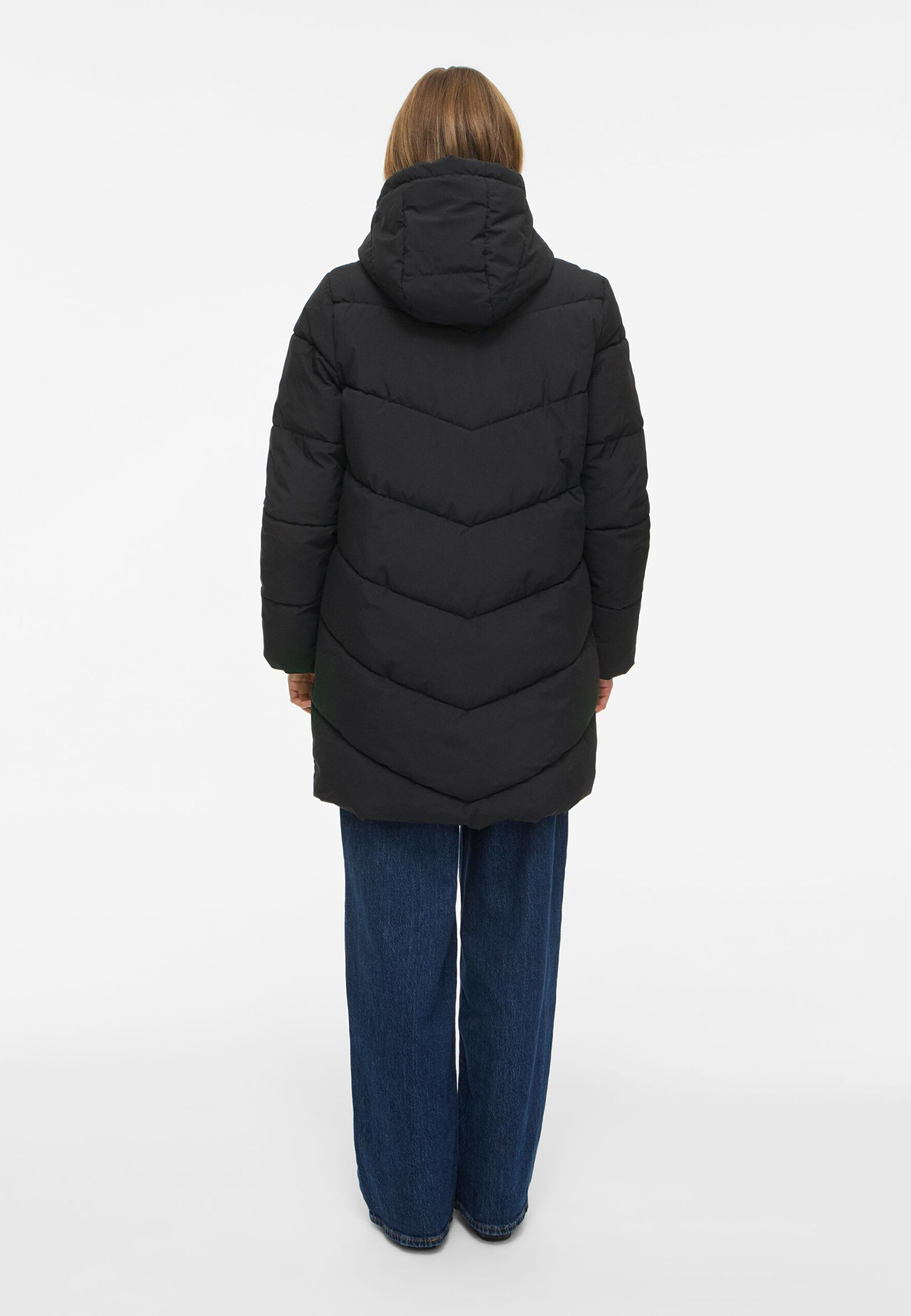 Steppjacke Kapuze Reißverschluss Eingrifftaschen Langarm Steppjacke Kapuze Reißverschluss Eingrifftaschen Langarm