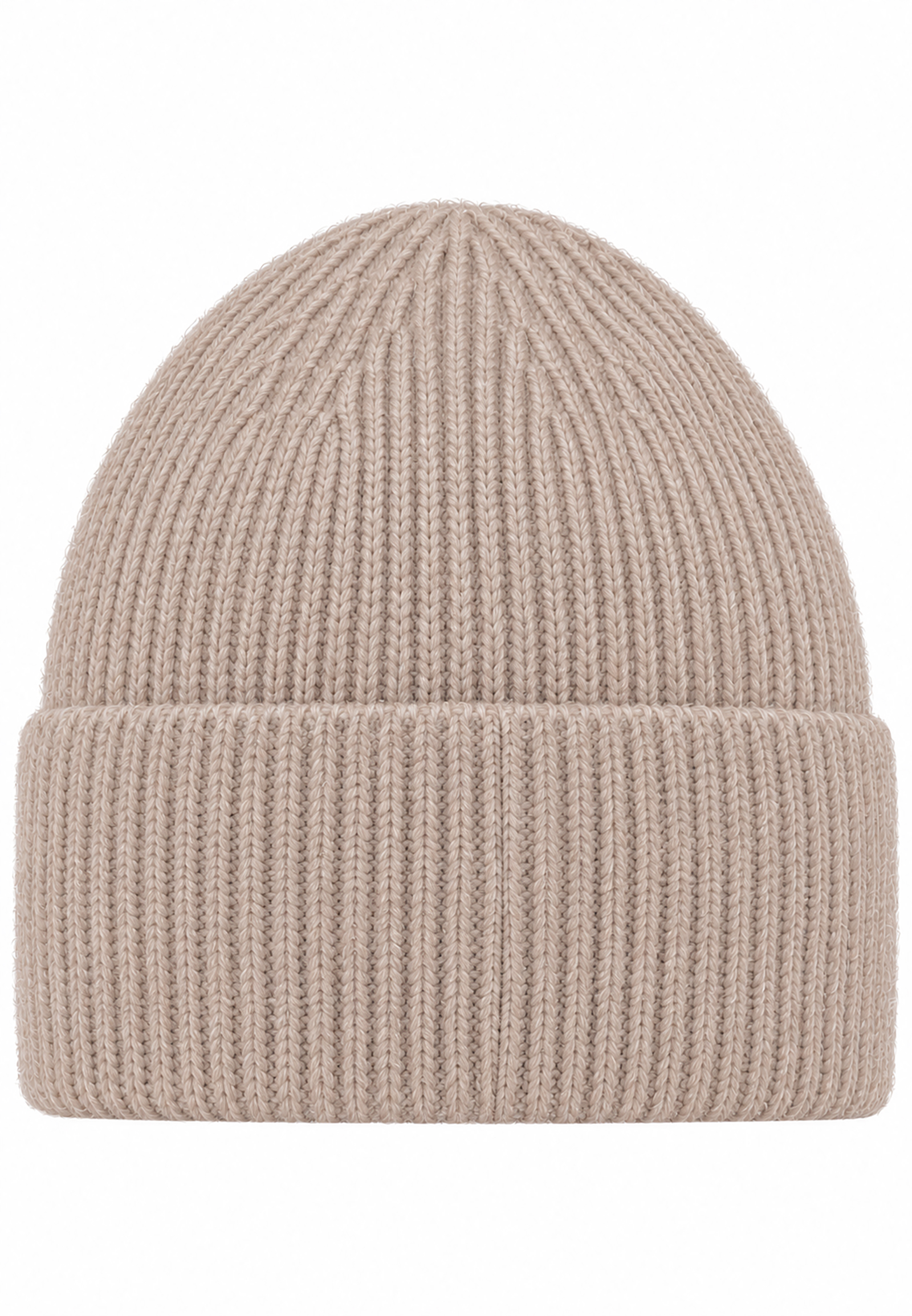 Strickmütze Beanie Breiter Umschlag Rippstruktur Unifarben Strickmütze Beanie Breiter Umschlag Rippstruktur Unifarben