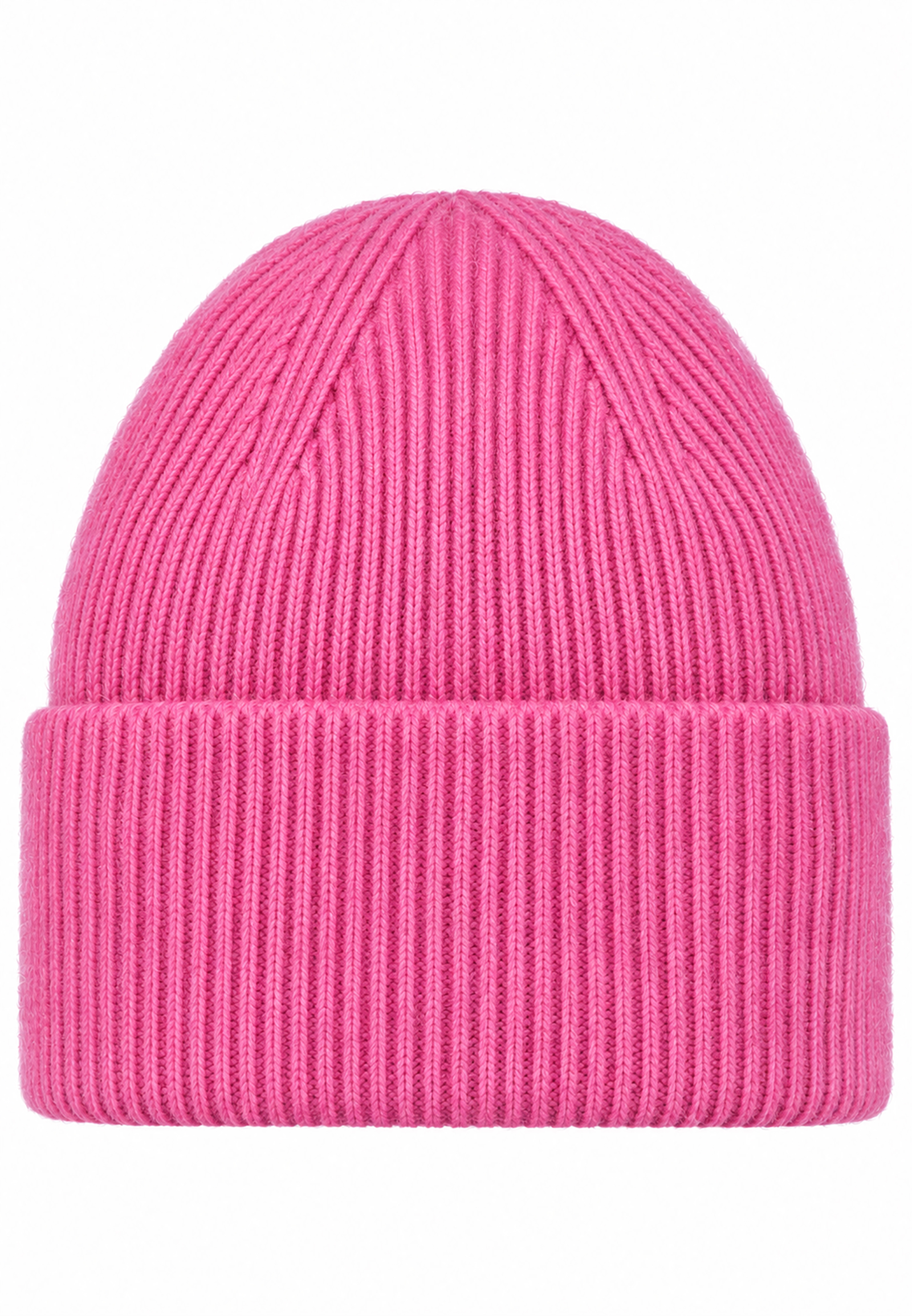 Strickmütze Beanie Breiter Umschlag Rippstruktur Unifarben Strickmütze Beanie Breiter Umschlag Rippstruktur Unifarben