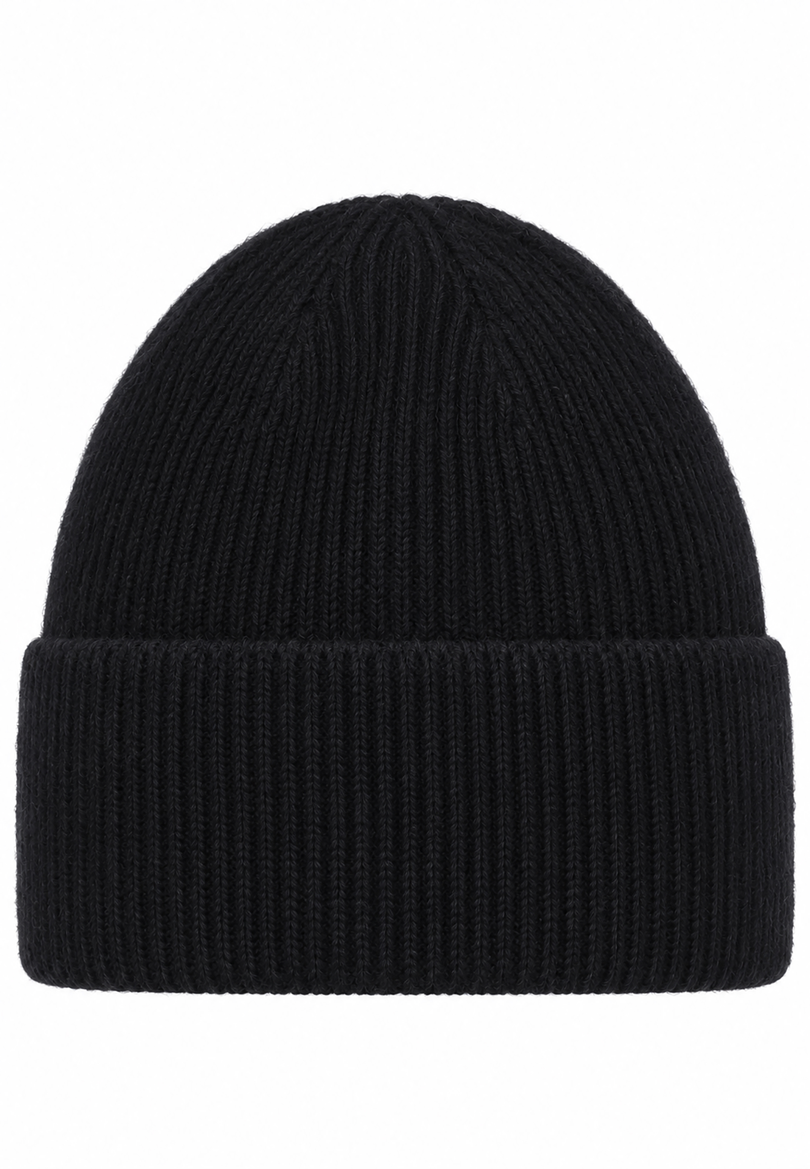 Strickmütze Beanie Breiter Umschlag Rippstruktur Unifarben Strickmütze Beanie Breiter Umschlag Rippstruktur Unifarben