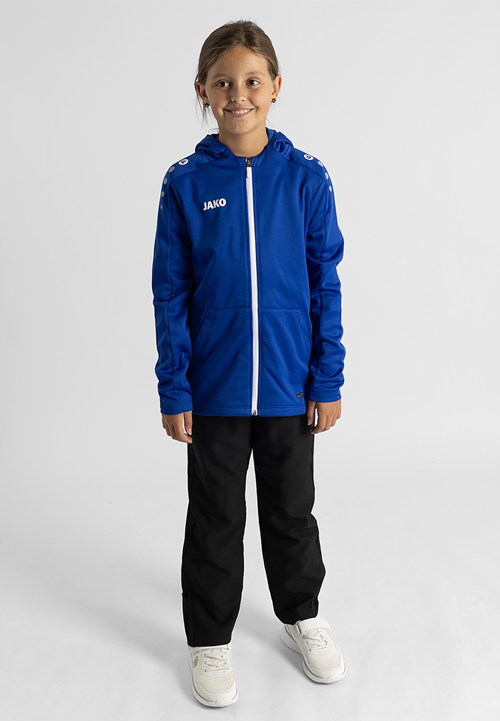 Trainingsjacke Kapuze Frontreißverschluss Brustlogo Langarm Trainingsjacke Kapuze Frontreißverschluss Brustlogo Langarm