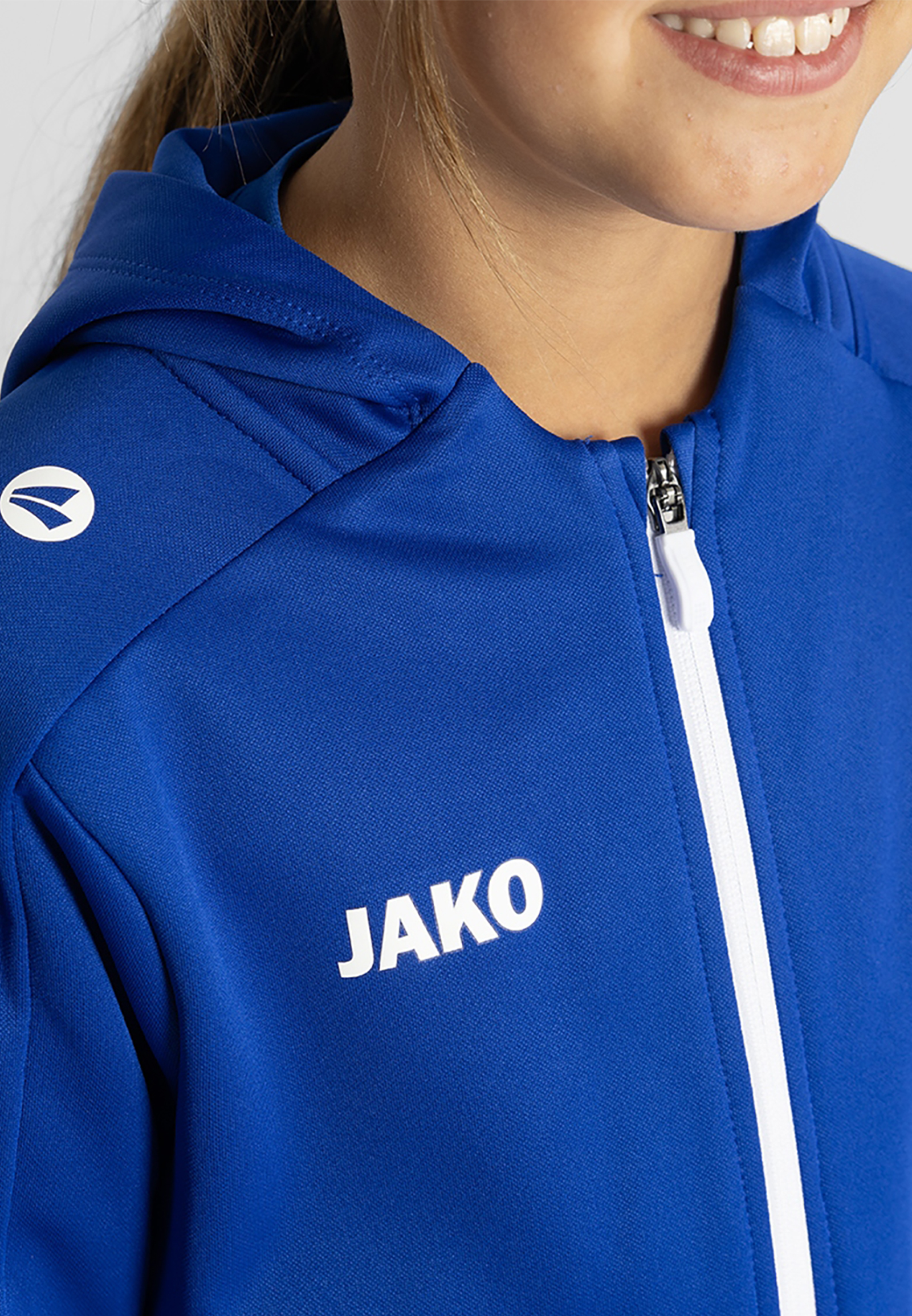 Trainingsjacke Kapuze Frontreißverschluss Brustlogo Langarm Trainingsjacke Kapuze Frontreißverschluss Brustlogo Langarm