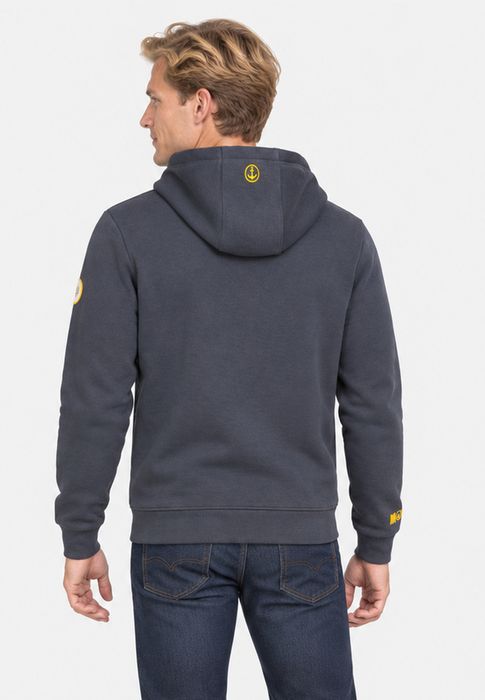 Eight 2 Nine EIGHT 2 NINE Kapuzenpullover Schriftzug Kängurutasche Kordelzug – Blau, Bild 7