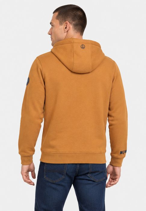 Eight 2 Nine EIGHT 2 NINE Kapuzenpullover Schriftzug Kängurutasche Kordelzug – Braun, Bild 6