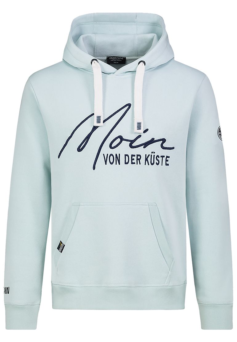 Eight 2 Nine EIGHT 2 NINE Kapuzenpullover Schriftzug Kängurutasche Kordelzug – Grün, Bild 1