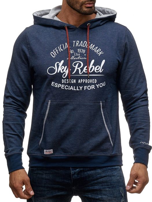 Kapuzenpullover Rebel, Farbe: Blau