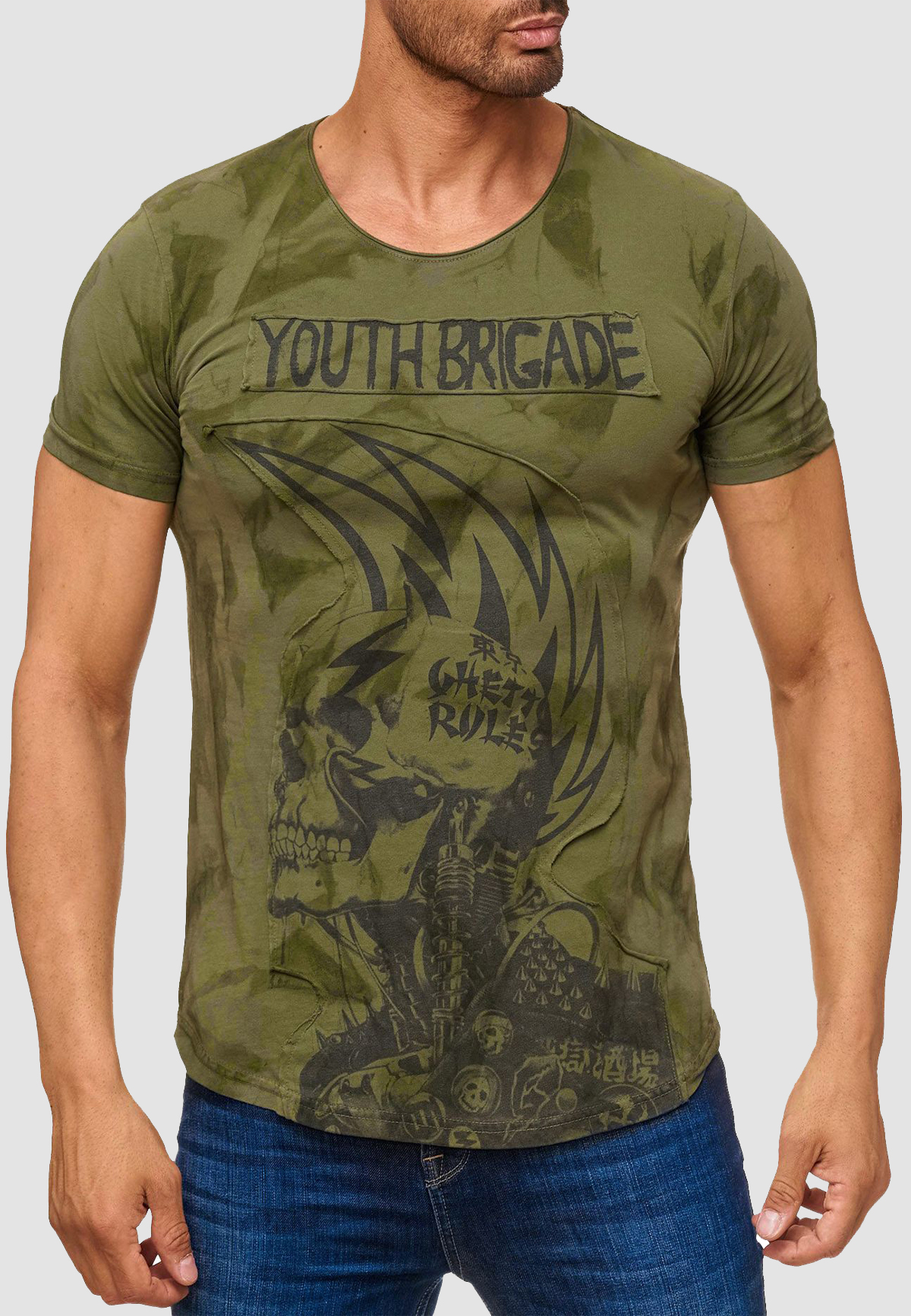 T-Shirt YOUTH BRIGADE Print Skull Getto Punk Design T-Shirt YOUTH BRIGADE Print Skull Getto Punk Design