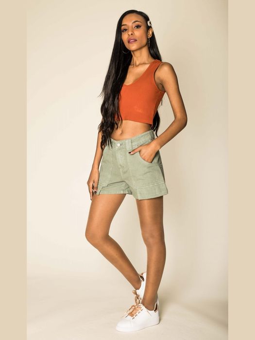 Simply Chic Damen Hochwertige Jeans Shorts – Khaki, Bild 5