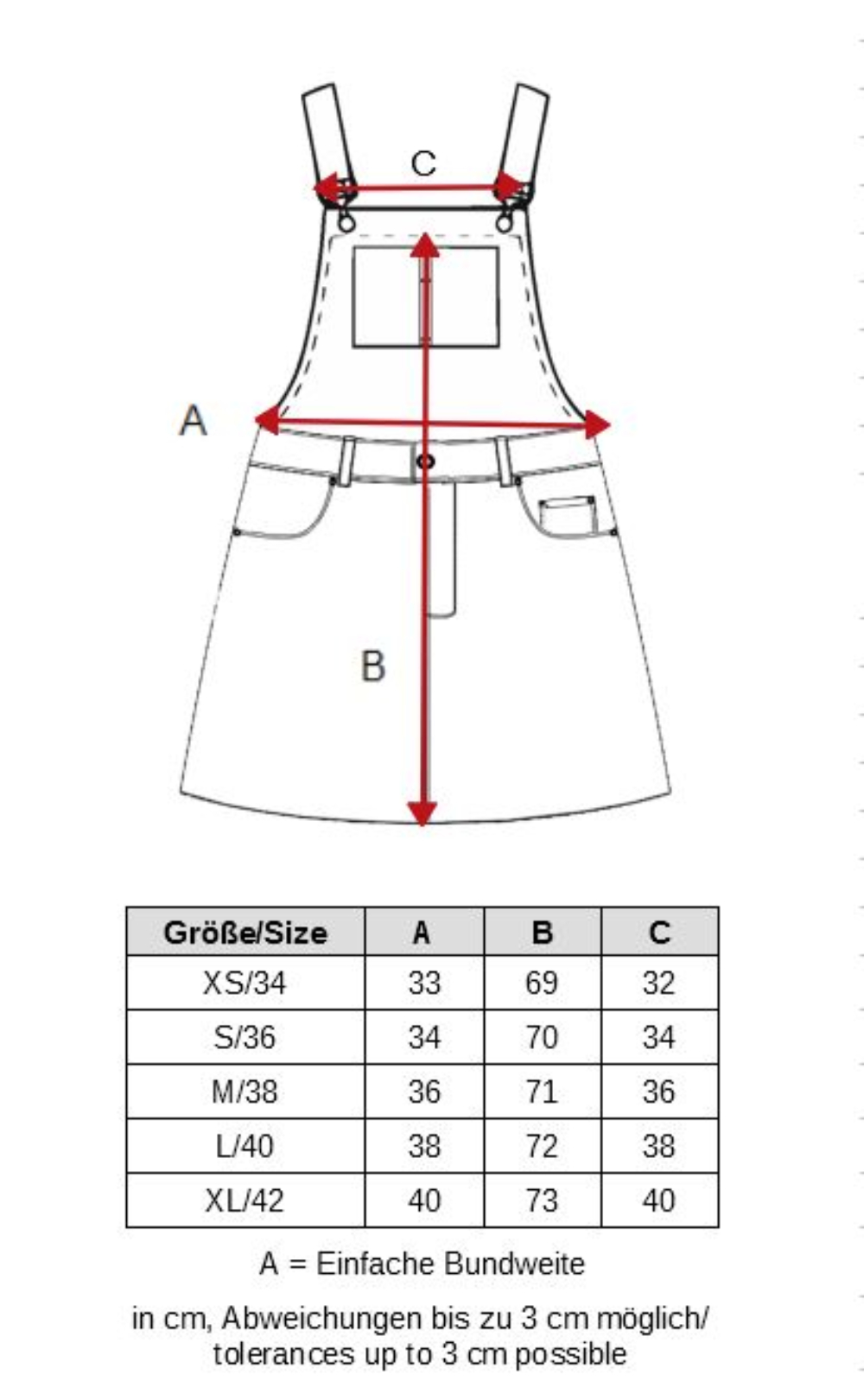 Damen Denim Latzrock GELA Damen Denim Latzrock GELA