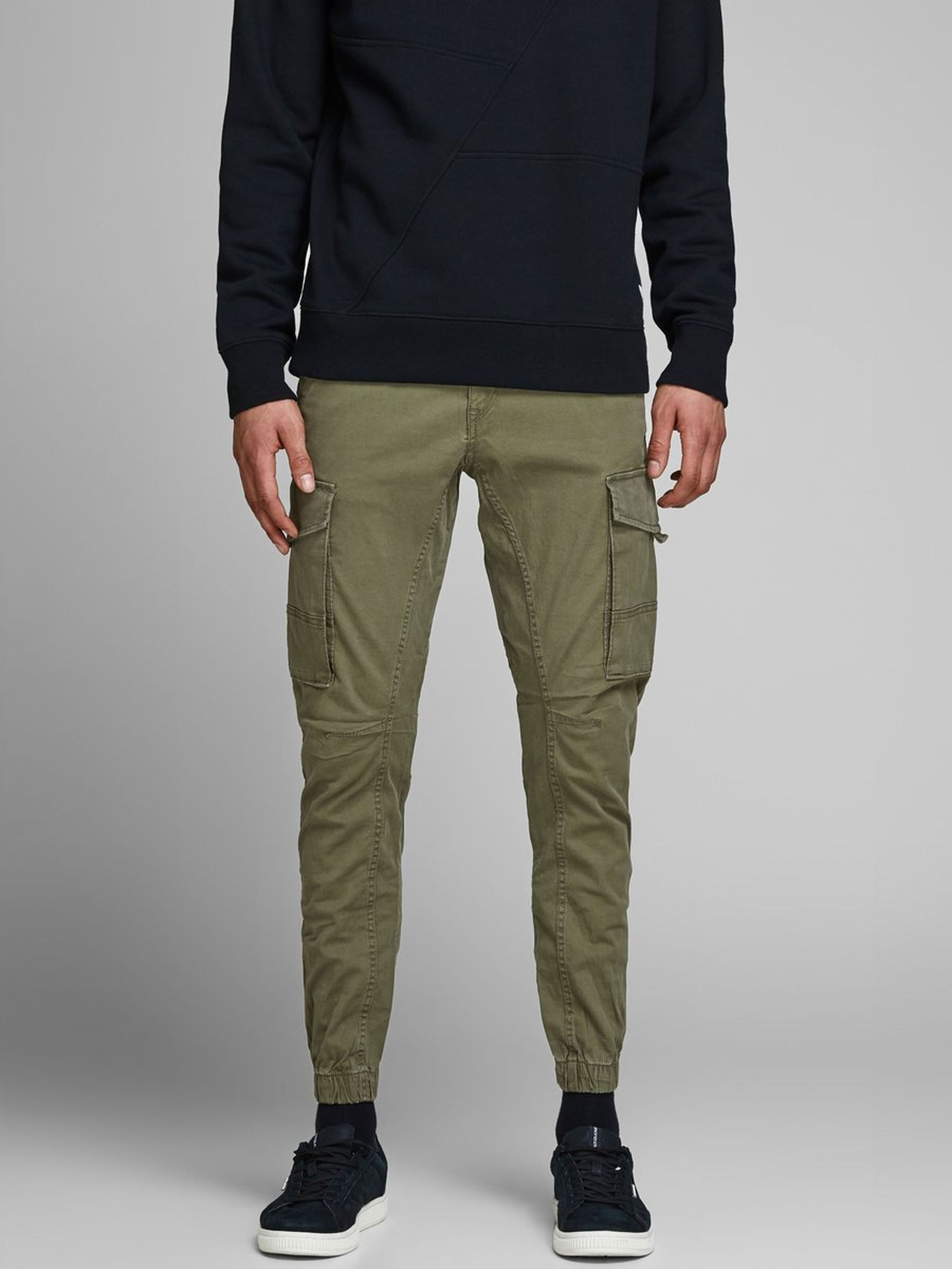 Jack & Jones Herren Hose Twill Hose Cargo Jogger Pants JACK & JONES – Olive, Bild 2