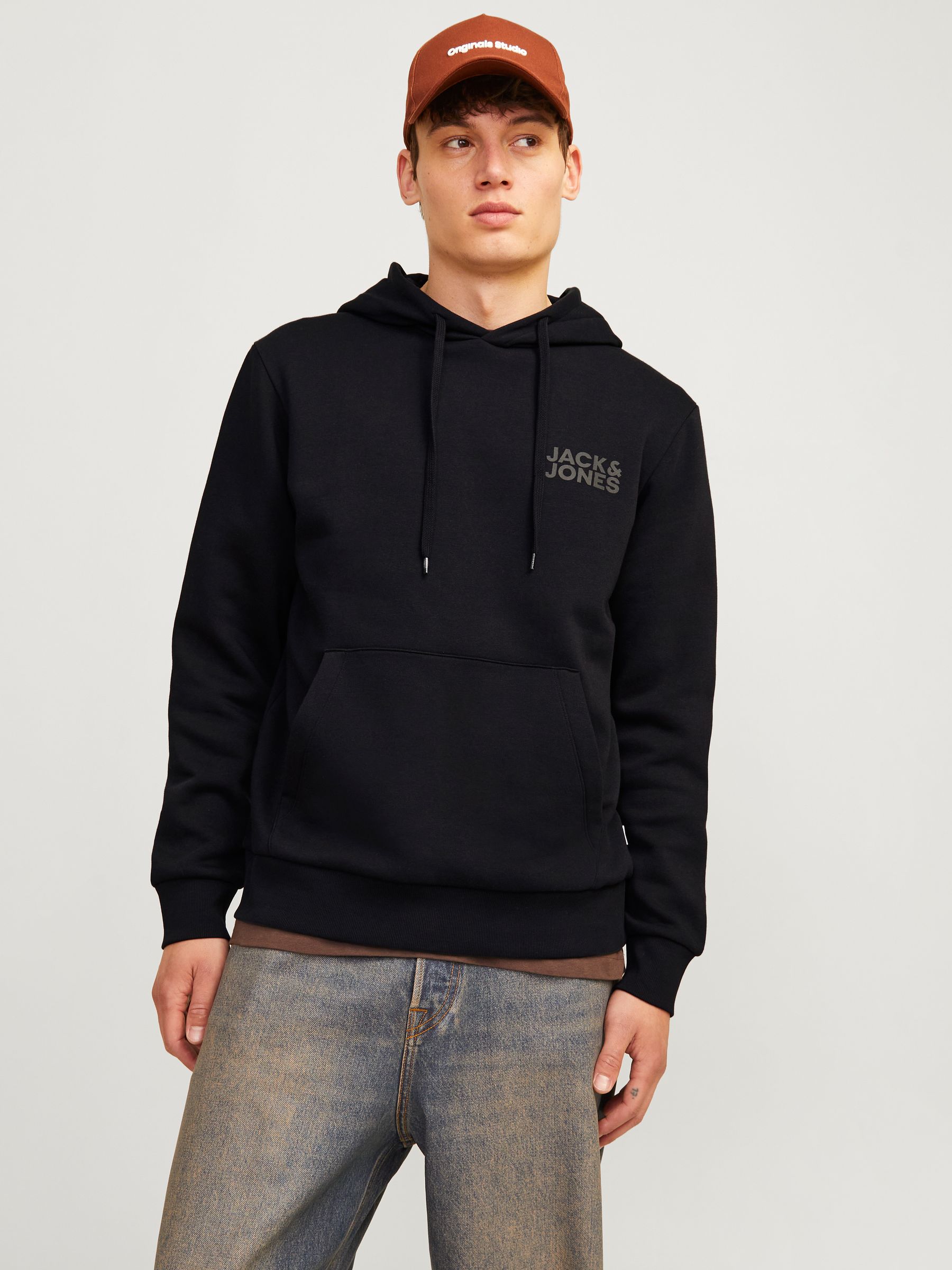12152840_4512962_4.jpg Jack & Jones Herren Corp Logo Sweat Hood Basic Kapuzen Sweatshirt