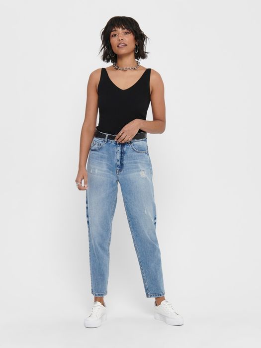 JDY Damen JDY Tank Top Basic Shirt Ärmellos Struktur JDYNANNA – Schwarz, Bild 4